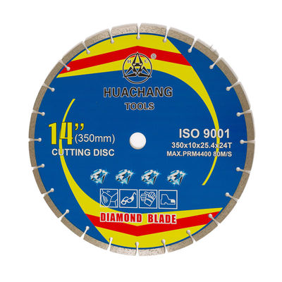مكبس ساخن 350 × 2.2 / 3.2 × 10 × 25.4 × 24T قطع الماس متكلس للجرانيت والرخام والخرسانة والطوب