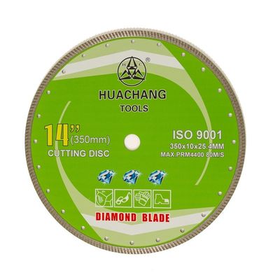 14 بوصة Turbo Diamond Blade Cold Press '350 × 2.2 / 3.2 × 10 × 25.4 مم للسيراميك