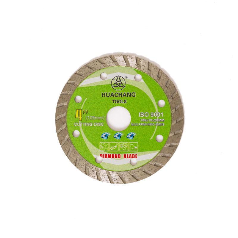 مكبس بارد مقاس 4 بوصة 105 * 1.8 / 1.2 * 10 * 8 * 20 مم شفرة ماسية توربو للأغراض العامة والسيراميك والرخام والخرسانة