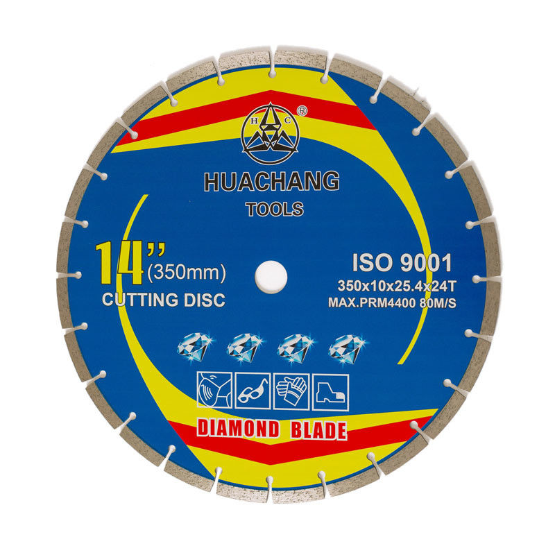 مكبس ساخن 350 × 2.2 / 3.2 × 10 × 25.4 × 24T قطع الماس متكلس للجرانيت والرخام والخرسانة والطوب