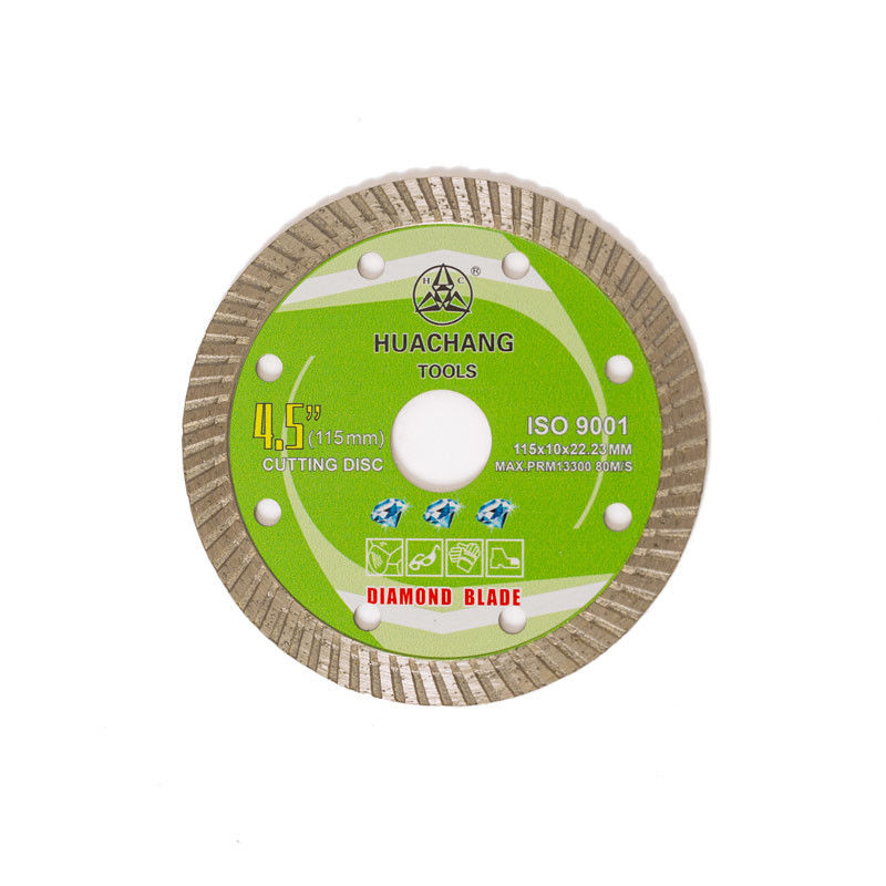 Turbo Diamond Blade Cold Press 4.5 بوصة 115 × 1.2 / 2.0 × 10 × 22.23 مم عالية الجودة للأغراض العامة والسيراميك والرخام