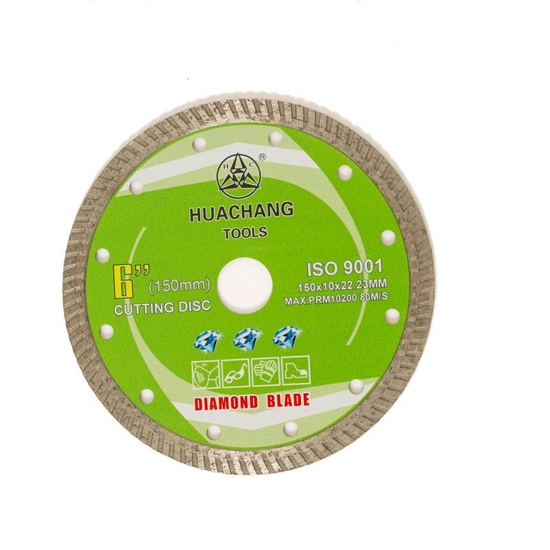 مكبس بارد مقاس 6 بوصة 150 × 1.4 / 2.4 × 10 × 22.23 مم شفرة ماسية توربو عالية الجودة للأغراض العامة والسيراميك والرخام