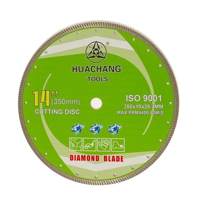 14 بوصة Turbo Diamond Blade Cold Press '350 × 2.2 / 3.2 × 10 × 25.4 مم للسيراميك